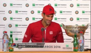 Roland-Garros - Djokovic : "J'ai senti l'amour du public"