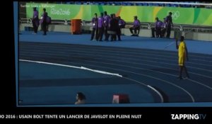 JO 2016 : En pleine nuit, Usain Bolt s’essaie au lancer de javelot, la vidéo étonnante ! (Vidéo)