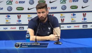 Bleus - Giroud : "Pas inquiet pour Griezmann"