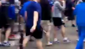 Live Periscope filmé au milieu des hooligans à Lille entre Russes et Anglais - Euro 2016