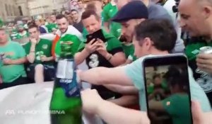 Des supporters irlandais cassent une voiture et la réparent ensuite - Euro 2016