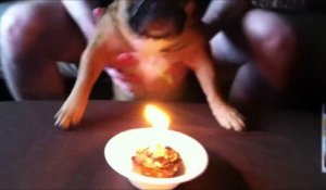 Ce chien va souffler ses bougies d'anniversaire. Trop mignon