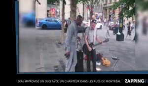 Seal improvise un duo avec un chanteur dans les rues de Montréal, la vidéo insolite !