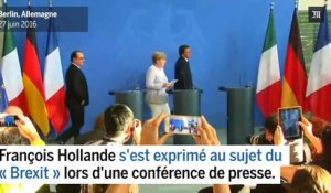 Hollande sur le "Brexit" : il ne faut "pas perdre de temps"