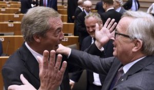 Juncker à Farage : «C'est la dernière fois que vous m'applaudissez»