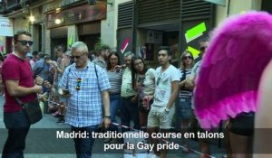 Madrid: traditionnelle course en talons pour la Gay pride