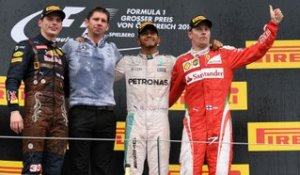 Classements du Grand Prix F1 d' Autriche 2016 - Infographie