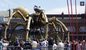 Timelapse : l'araignée géante Kumo Ni parade dans les rues de Calais