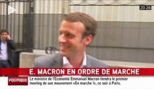 Emmanuel Macron soutenu par sa femme Brigitte pour son meeting événement
