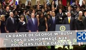 George W. Bush se met à danser lors d'un hommage aux policiers tués à Dallas