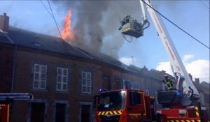 Une maison prend feu au coeur de Fumay