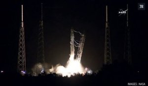 SpaceX lance son vaisseau Dragon vers l'ISS et pose le 1er étage de son lanceur