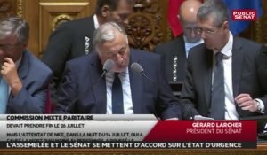 L'assemblée et le Sénat se mettent d'accord sur l'état d'urgence (21/07/2016)