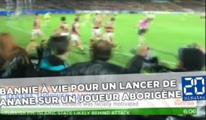 Bannie à vie pour un lancer de banane sur un joueur aborigène