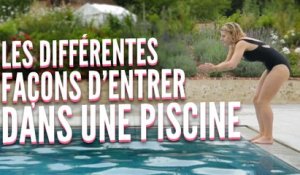 Les différentes façons d'entrer dans une piscine