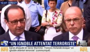 Saint-Étienne du Rouvray : "Nous devons mener la guerre et faire bloc" (Hollande)