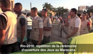 Rio: répétition de la cérémonie d'ouvertrue des Jeux au Maracana