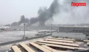 Dubaï: un avion prend feu peu après avoir atterri
