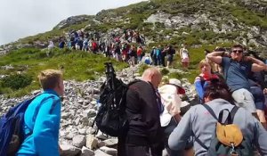 Bouchon sur un chemin de randonnée