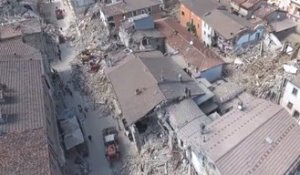 Les images aériennes des dégâts du séisme en Italie