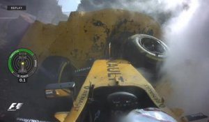 GP de Belgique - L'effroyable crash de Kevin Magnussen