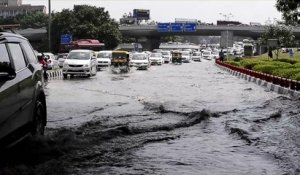 Inde: circulation difficile à Delhi après la mousson