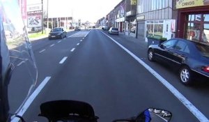 Crash entre une voiture et une moto à Boussu