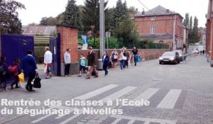 Rentrée des classes à l'écoles du Béguinage à Nivelles