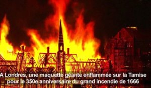 Londres s'enflamme pour le 350e anniversaire du grand incendie