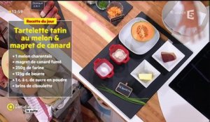 Recette de Farida : Tartelette tatin au melon et magret de canard fumé