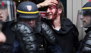 Violence dans la manifestation: 62 interpellations et un policier brûlé