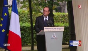 Regardez le discours complet de François Hollande en hommage aux victimes du terrorisme