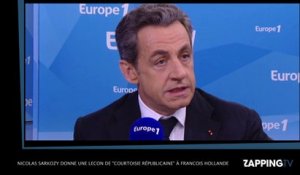 Nicolas Sarkozy donne une leçon de "courtoisie républicaine" à François Hollande