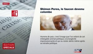 Revue de presse française et du monde de la mort de Pérès