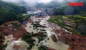 Impressionnant glissement de terrain en Chine, 32 disparus
