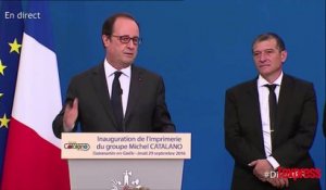 À Dammartin, François Hollande évoque le courage et "la force" de Michel Catalano