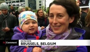 Brussels: Hundreds protest against planned Polish abortion ban
