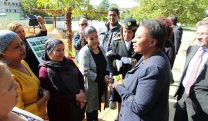 Visite d'Hélène Geoffroy, secrétaire d'Etat en charge de la ville, à Coulounieix-Chamiers