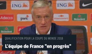 Football : "l'équipe de France est en progrès", déclare Deschamps