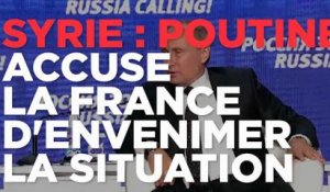 Syrie : Poutine accuse la France d'"envenimer la situation"