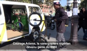 Courage Adams, le sans-papiers nigérian devenu génie du BMX