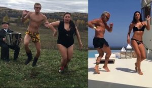 Un couple russe s'amuse à parodier la danse du millionnaire italien Gianluca Vacchi