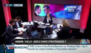 QG Bourdin 2017 : Comment Manuel Valls et Benoît Hamon se comportent-ils pour le second tour de la primaire socialiste ? - 25/01