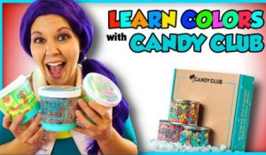 Learn Colors with Candy | Candy Club Unboxing and Taste Test