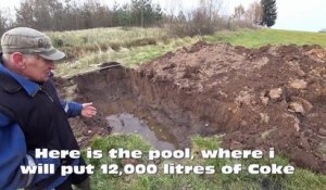 Il fonce en voiture dans une piscine remplie de 12 000 litres de Coca