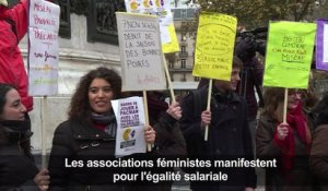 Les associations féministes manifestent pour l'égalité salariale