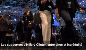 Les supporters d'Hillary Clinton entre choc et incrédulité