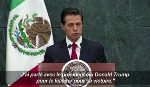 Appel "aimable" entre Trump et le président du Mexique