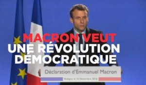 Macron veut mener "une révolution démocratique"