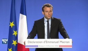 Ce qu'il faut retenir de la déclaration de candidature d'Emmanuel Macron